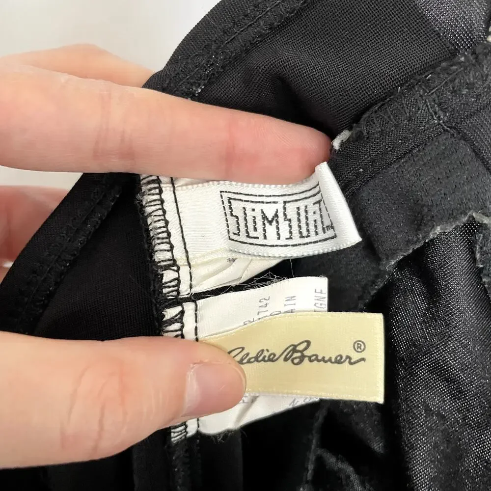 Eddie Bauer slim‎ suit black one piece racerback adjustible women's size 14 tall